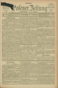 Posener Zeitung. Jg.101, Nr. 659 (20 September 1894) - Mittag=Ausgabe.