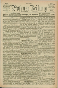 Posener Zeitung. Jg.101, Nr. 660 (20 September 1894) - Abend=Ausgabe.