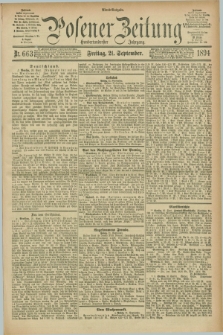 Posener Zeitung. Jg.101, Nr. 663 (21 September 1894) - Abend=Ausgabe.