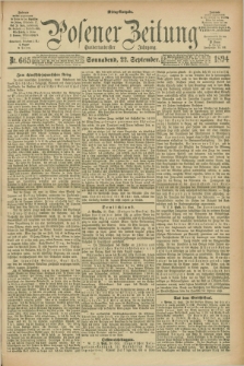 Posener Zeitung. Jg.101, Nr. 665 (22 September 1894) - Mittag=Ausgabe.