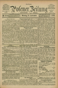 Posener Zeitung. Jg.101, Nr. 669 (24 September 1894) - Abend=Ausgabe.