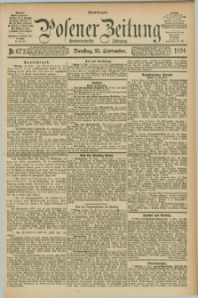 Posener Zeitung. Jg.101, Nr. 672 (25 September 1894) - Abend=Ausgabe.