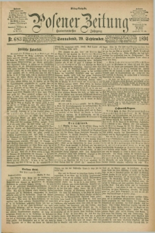 Posener Zeitung. Jg.101, Nr. 683 (29 September 1894) - Mittag=Ausgabe.