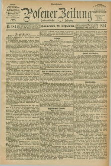 Posener Zeitung. Jg.101, Nr. 684 (29 September 1894) - Abend=Ausgabe.