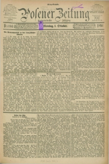 Posener Zeitung. Jg.101, Nr. 686 (1 Oktober 1894) - Mittag=Ausgabe.