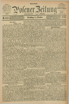 Posener Zeitung. Jg.101, Nr. 689 (2 Oktober 1894) - Mittag=Ausgabe.