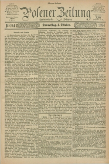 Posener Zeitung. Jg.101, Nr. 694 (4 Oktober 1894) - Morgen=Ausgabe. + dod.