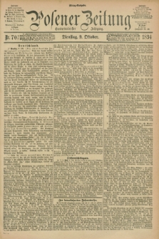 Posener Zeitung. Jg.101, Nr. 707 (9 Oktober 1894) - Mittag=Ausgabe.