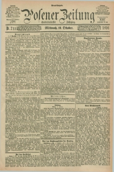 Posener Zeitung. Jg.101, Nr. 711 (10 Oktober 1894) - Abend=Ausgabe.