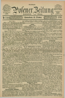 Posener Zeitung. Jg.101, Nr. 720 (13 Oktober 1894) - Abend=Ausgabe.