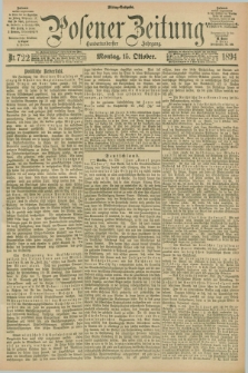 Posener Zeitung. Jg.101, Nr. 722 (15 Oktober 1894) - Mittag=Ausgabe.