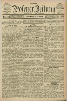 Posener Zeitung. Jg.101, Nr. 732 (18 Oktober 1894) - Abend=Ausgabe.