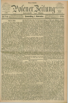 Posener Zeitung. Jg.101, Nr. 766 (1 November 1894) - Morgen=Ausgabe. + dod.