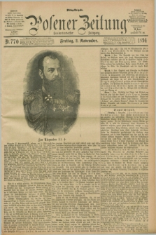 Posener Zeitung. Jg.101, Nr. 770 (2 November 1894) - Mittag=Ausgabe.