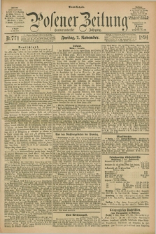 Posener Zeitung. Jg.101, Nr. 771 (2 November 1894) - Abend=Ausgabe.