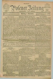 Posener Zeitung. Jg.101, Nr. 776 (5 November 1894) - Mittag=Ausgabe.