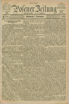 Posener Zeitung. Jg.101, Nr. 781 (7 November 1894) - Morgen=Ausgabe. + dod.