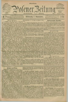 Posener Zeitung. Jg.101, Nr. 782 (7 November 1894) - Mittag=Ausgabe.
