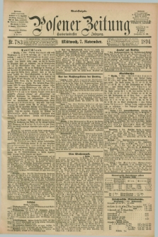 Posener Zeitung. Jg.101, Nr. 783 (7 November 1894) - Abend=Ausgabe.