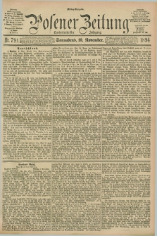 Posener Zeitung. Jg.101, Nr. 791 (10 November 1894) - Mittag=Ausgabe.