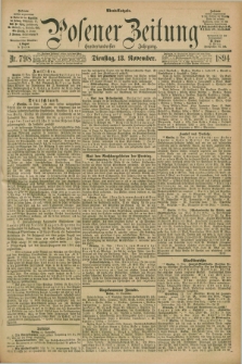 Posener Zeitung. Jg.101, Nr. 798 (13 November 1894) - Abend=Ausgabe.