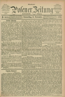 Posener Zeitung. Jg.101, Nr. 803 (15 November 1894) - Mittag=Ausgabe.