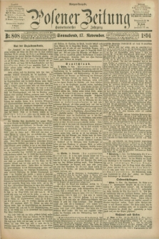Posener Zeitung. Jg.101, Nr. 808 (17 November 1894) - Morgen=Ausgabe. + dod.