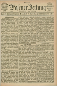 Posener Zeitung. Jg.101, Nr. 809 (17 November 1894) - Mittag=Ausgabe.