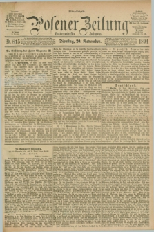 Posener Zeitung. Jg.101, Nr. 815 (20 November 1894) - Mittag=Ausgabe.