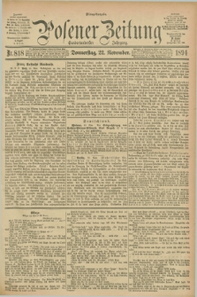Posener Zeitung. Jg.101, Nr. 818 (22 November 1894) - Mittag=Ausgabe.