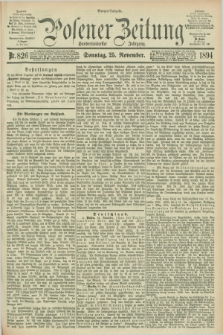 Posener Zeitung. Jg.101, Nr. 826 (25 November 1894) - Morgen=Ausgabe. + dod.