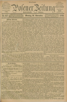 Posener Zeitung. Jg.101, Nr. 827 (26 November 1894) - Mittag=Ausgabe.