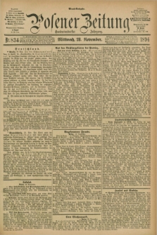 Posener Zeitung. Jg.101, Nr. 834 (28 November 1894) - Abend=Ausgabe.