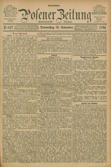 Posener Zeitung. Jg.101, Nr. 837 (29 November 1894) - Abend=Ausgabe.