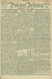 Posener Zeitung. Jg.101, Nr. 847 (4 Dezember 1894) - Morgen=Ausgabe. + dod.
