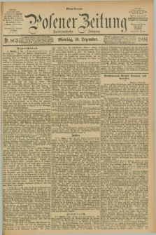 Posener Zeitung. Jg.101, Nr. 863 (10 Dezember 1894) - Mittag=Ausgabe.