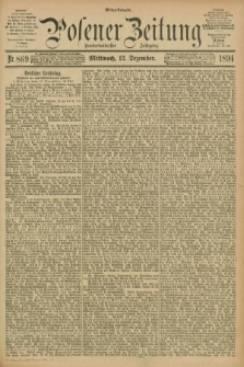Posener Zeitung. Jg.101, Nr. 869 (12 Dezember 1894) - Mittag=Ausgabe.