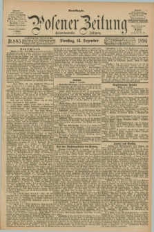 Posener Zeitung. Jg.101, Nr. 885 (18 Dezember 1894) - Abend=Ausgabe.