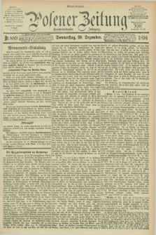 Posener Zeitung. Jg.101, Nr. 889 (20 Dezember 1894) - Morgen=Ausgabe. + dod.