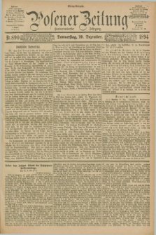 Posener Zeitung. Jg.101, Nr. 890 (20 Dezember 1894) - Mittag=Ausgabe.