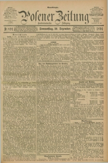Posener Zeitung. Jg.101, Nr. 891 (20 Dezember 1894) - Abend=Ausgabe.