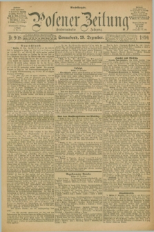 Posener Zeitung. Jg.101, Nr. 908 (29 Dezember 1894) - Abend=Ausgabe.