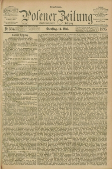 Posener Zeitung. Jg.102, Nr. 334 (14 Mai 1895) - Mittag=Ausgabe.