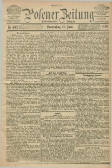 Posener Zeitung. Jg.102, Nr. 442 (27 Juni 1895) - Abend=Ausgabe.