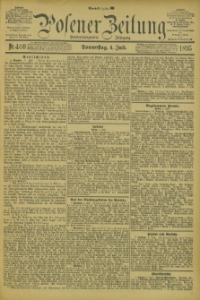 Posener Zeitung. Jg.102, Nr. 460 (4 Juli 1895) - Abend=Ausgabe.