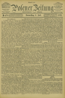 Posener Zeitung. Jg.102, Nr. 478 (11 Juli 1895) - Abend=Ausgabe.