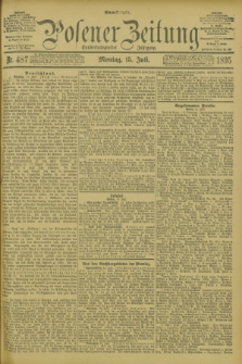 Posener Zeitung. Jg.102, Nr. 487 (15 Juli 1895) - Abend=Ausgabe.