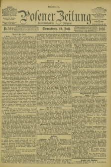 Posener Zeitung. Jg.102, Nr. 502 (20 Juli 1895) - Abend=Ausgabe.