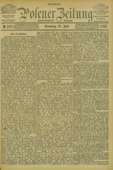 Posener Zeitung. Jg.102, Nr. 503 (21 Juli 1895) - Morgen=Ausgabe. + dod.