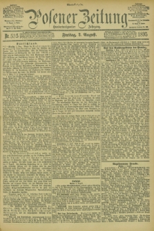Posener Zeitung. Jg.102, Nr. 535 (2 August 1895) - Abend=Ausgabe.